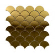 Lux Gold Fan Gloss (7.1cm x 6.1cm) 29cm x 29.6cm Mosaic Tile