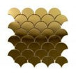 Lux Gold Fan Gloss (7.1cm x 6.1cm) 29cm x 29.6cm Mosaic Tile