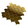 Lux Gold Fan Gloss (7.1cm x 6.1cm) 29cm x 29.6cm Mosaic Tile