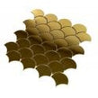 Lux Gold Fan Gloss (7.1cm x 6.1cm) 29cm x 29.6cm Mosaic Tile