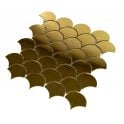Lux Gold Fan Gloss (7.1cm x 6.1cm) 29cm x 29.6cm Mosaic Tile