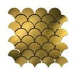 Lux Gold Fan Matt (7.1cm x 6.1cm) 29cm x 29.6cm Mosaic Tile