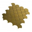 Lux Gold Fan Matt (7.1cm x 6.1cm) 29cm x 29.6cm Mosaic Tile