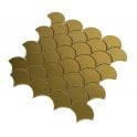 Lux Gold Fan Matt (7.1cm x 6.1cm) 29cm x 29.6cm Mosaic Tile