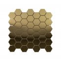 Lux Gold Hexagon Gloss (4.8cm x 4.8cm) 30cm x 30cm Mosaic Tile