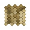 Lux Gold Hexagon Matt (4.8cm x 4.8cm) 30cm x 30cm Mosaic Tile