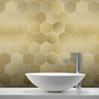 Lux Gold Hexagon Matt (4.8cm x 4.8cm) 30cm x 30cm Mosaic Tile