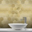 Lux Gold Hexagon Matt (4.8cm x 4.8cm) 30cm x 30cm Mosaic Tile