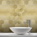 Lux Gold Hexagon Matt (4.8cm x 4.8cm) 30cm x 30cm Mosaic Tile