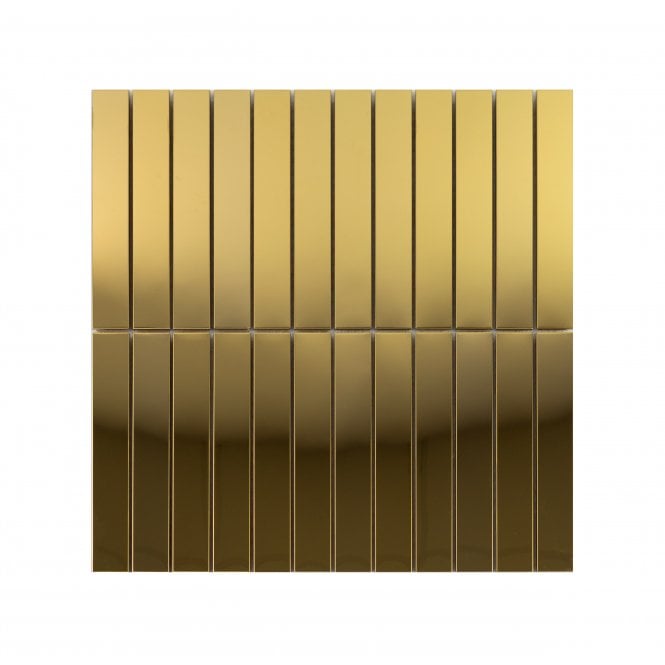 Lux Gold Kit Kat Gloss (2.3cm x 14.8cm) 30cm x 30cm Mosaic Tile