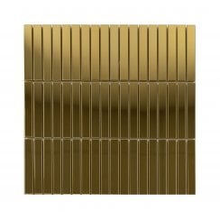 Lux Gold Mini Kit Kat Gloss (1.5cm x 9.8cm) 30cm x 30cm Mosaic Tile