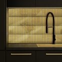 Lux Gold Mini Kit Kat Gloss (1.5cm x 9.8cm) 30cm x 30cm Mosaic Tile