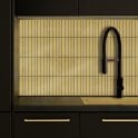 Lux Gold Mini Kit Kat Matt (1.5cm x 9.8cm) 30cm x 30cm Mosaic Tile