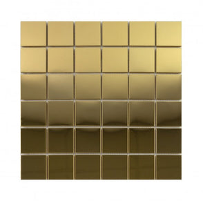 Lux Gold Square Gloss (4.8cm x 4.8cm) 30cm x 30cm Mosaic Tile