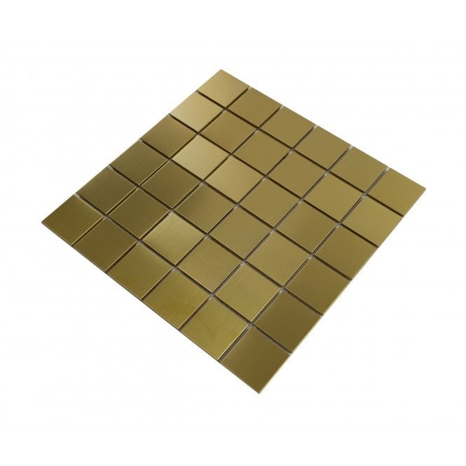 Lux Gold Square Matt (4.8cm x 4.8cm) 30cm x 30cm Mosaic Tile