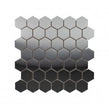 Lux Silver Hexagon Gloss (4.8cm x 4.8cm) 30cm x 30cm Mosaic Tile