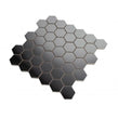 Lux Silver Hexagon Gloss (4.8cm x 4.8cm) 30cm x 30cm Mosaic Tile