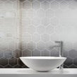 Lux Silver Hexagon Gloss (4.8cm x 4.8cm) 30cm x 30cm Mosaic Tile
