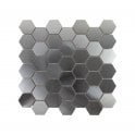 Lux Silver Hexagon Matt (4.8cm x 4.8cm) 30cm x 30cm Mosaic Tile
