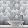 Lux Silver Hexagon Matt (4.8cm x 4.8cm) 30cm x 30cm Mosaic Tile