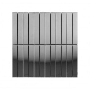Lux Silver Kit Kat Gloss (2.3cm x 14.8cm) 30cm x 30cm Mosaic Tile