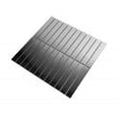 Lux Silver Kit Kat Gloss (2.3cm x 14.8cm) 30cm x 30cm Mosaic Tile