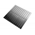 Lux Silver Kit Kat Gloss (2.3cm x 14.8cm) 30cm x 30cm Mosaic Tile