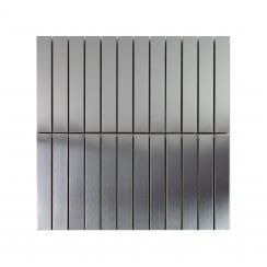 Lux Silver Kit Kat Matt (2.3cm x 14.8cm) 30cm x 30cm Mosaic Tile