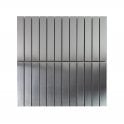Lux Silver Kit Kat Matt (2.3cm x 14.8cm) 30cm x 30cm Mosaic Tile
