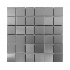 Lux Silver Square Matt (4.8cm x 4.8cm) 30cm x 30cm Mosaic Tile