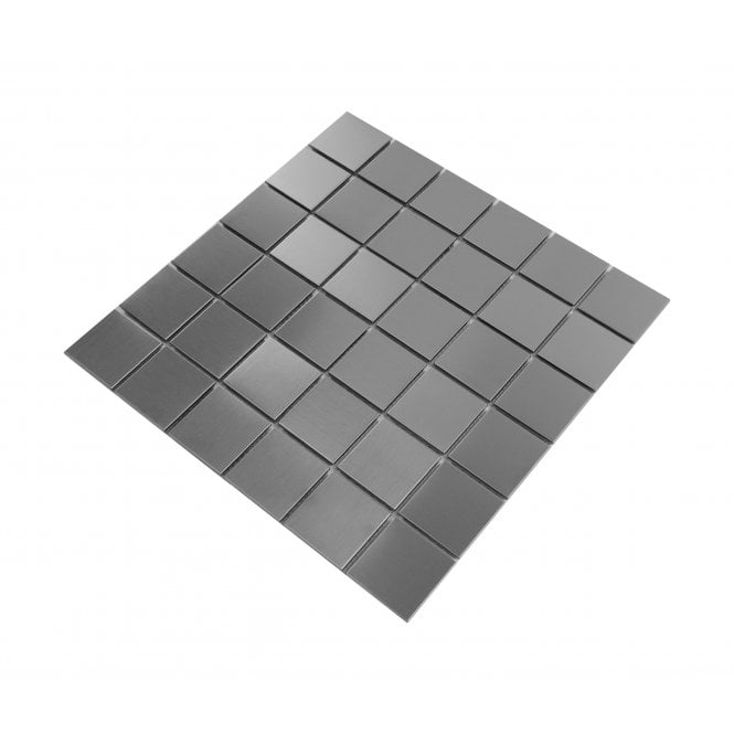 Lux Silver Square Matt (4.8cm x 4.8cm) 30cm x 30cm Mosaic Tile