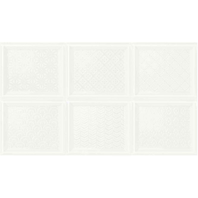 Madison Decor White 12cm x 14cm Wall Tile