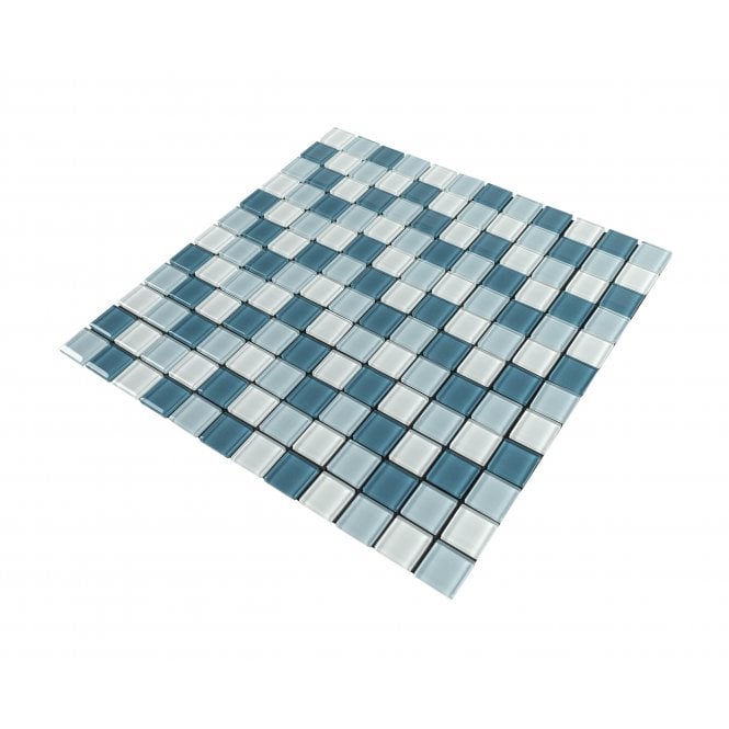 Malla Blue 30cm x 30cm Peel & Stick Mosaic Tile