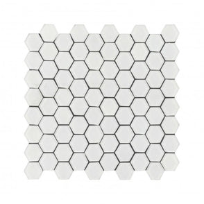 Malla Hexagon White 30cm x 30cm Peel & Stick Mosaic Tile