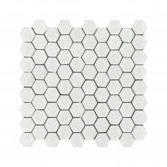 Malla Hexagon White 30cm x 30cm Peel & Stick Mosaic Tile