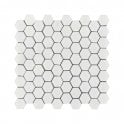 Malla Hexagon White 30cm x 30cm Peel & Stick Mosaic Tile