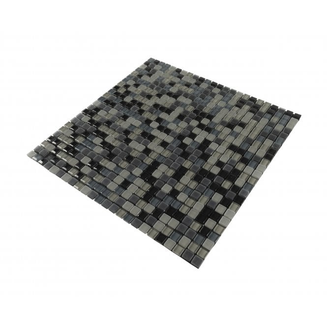 Malla Mini Black 30cm x 30cm Peel & Stick Mosaic Tile