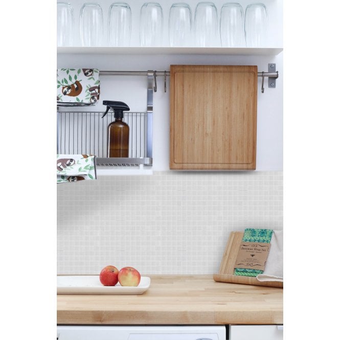 Malla White 30cm x 30cm Peel & Stick Mosaic Tile