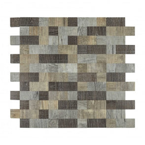 Malla Wood Brick Mosaic 30cm x 30cm Peel & Stick Mosaic Tile