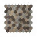 Malla Wood Hexagon Mosaic 30cm x 30cm Peel & Stick Mosaic Tile