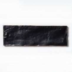 Equipe Mallorca Black 6.5cm x 20cm Wall Tile