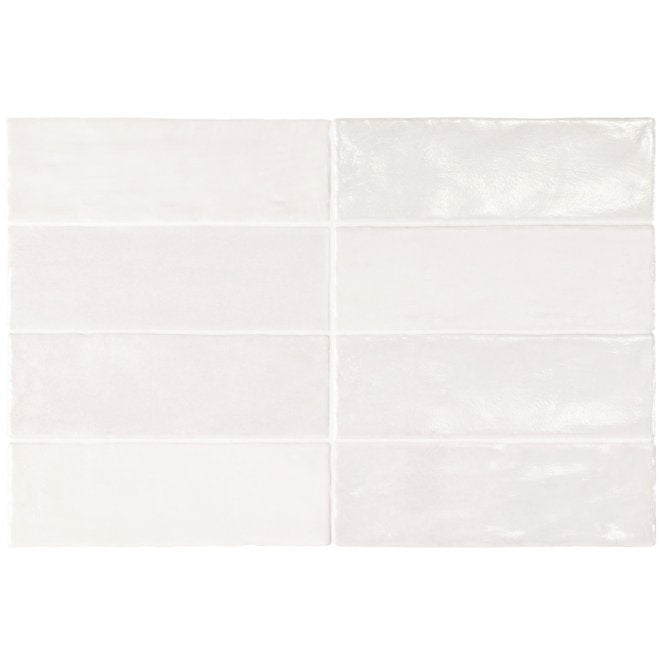 Equipe Mallorca White 6.5cm x 20cm Wall Tile