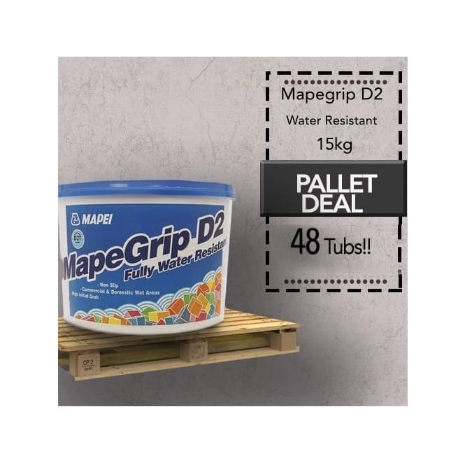 Mapei Mapegrip D2 15kg Pallet Deal - 48 Tubs