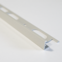 Mapei Color Aluminium Straight Edge Tile Trim 103 Moon White 2.7m 10mm