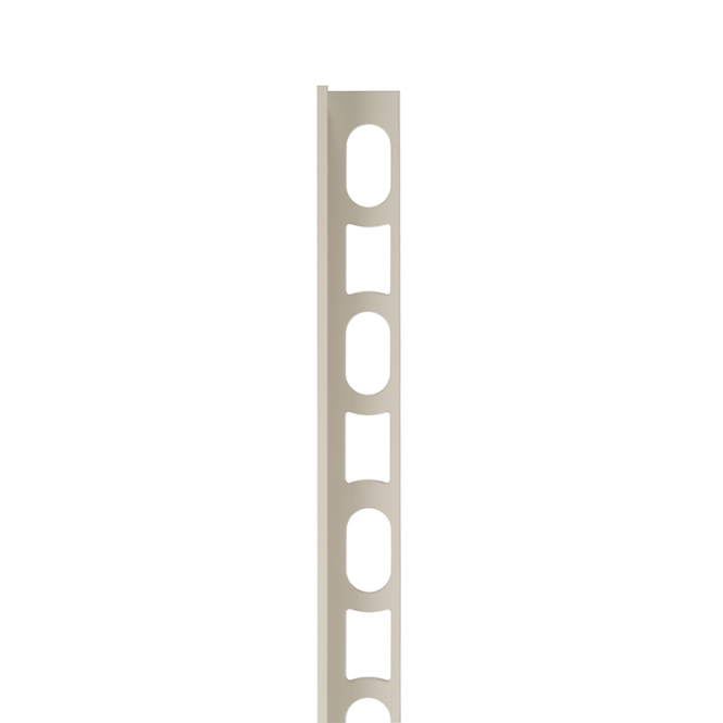 Mapei Color Aluminium Straight Edge Tile Trim 123 Ancient White 2.7m 10mm