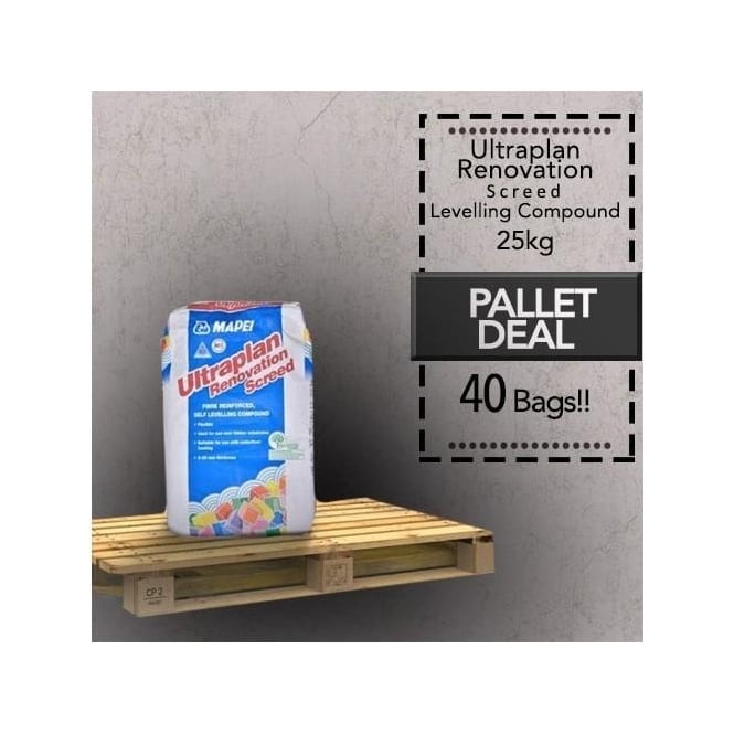 Mapei Ultraplan Renovation Levelling Compound 25kg Pallet Deal- 40 Bags