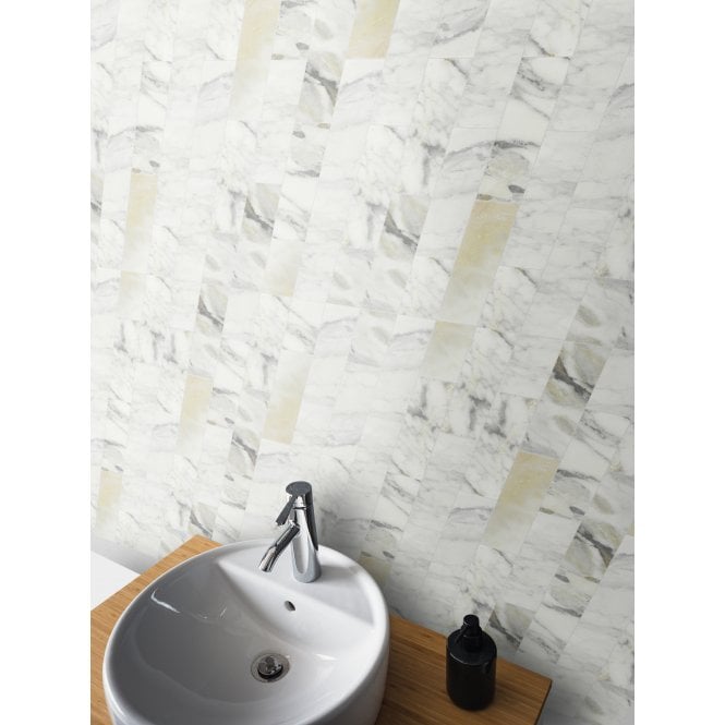 Marble Arabescato Gold 7.5cm x 30.5cm Wall & Floor Tile