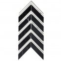 Marmi Black Marble Polished 27.5cm x 15cm Mosaic Tile