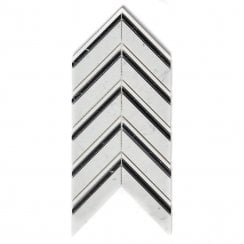 Marmi Carrara Marble Polished 27.5cm x 15cm Mosaic Tile