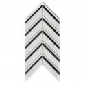 Marmi Carrara Marble Polished 27.5cm x 15cm Mosaic Tile